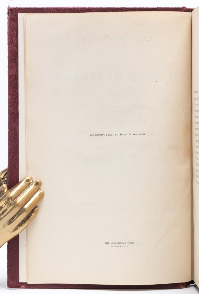 The History of Woman Suffrage...Vol. IV. 1883-1900 (Family presentation copy)