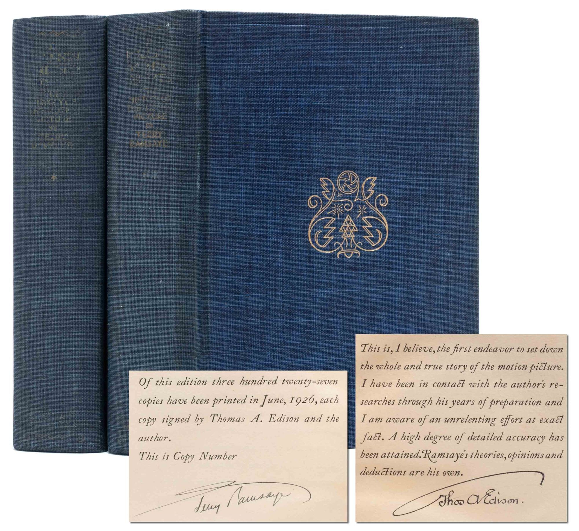 (Item #6809) A Million and One Nights (Signed Limited Edition). Terry Ramsaye, Thomas A. Edison, contributor.