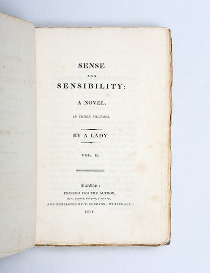 Sense and Sensibility: A Novel.