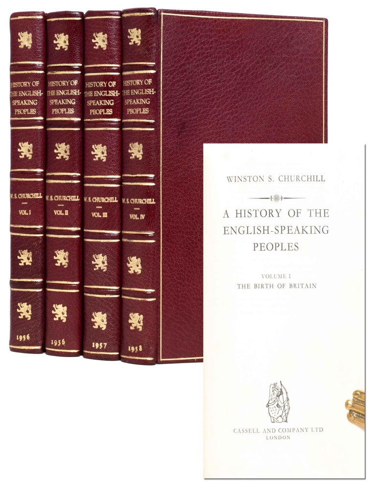 Item #6891) A History of the English-Speaking Peoples (in 4 vols.). Winston S. Churchill
