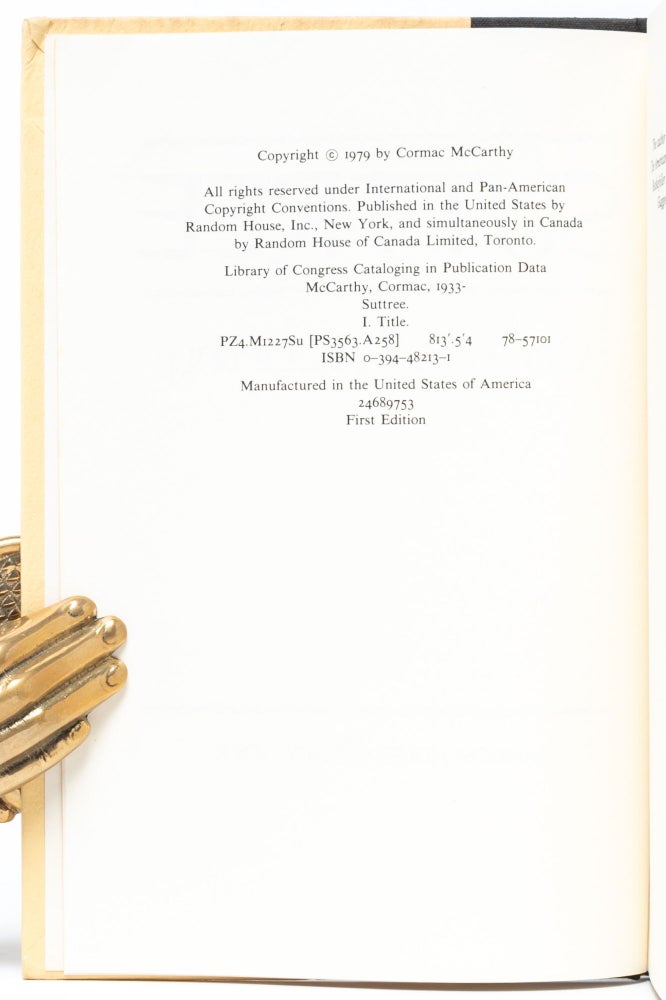 Suttree (Inscribed first edition)