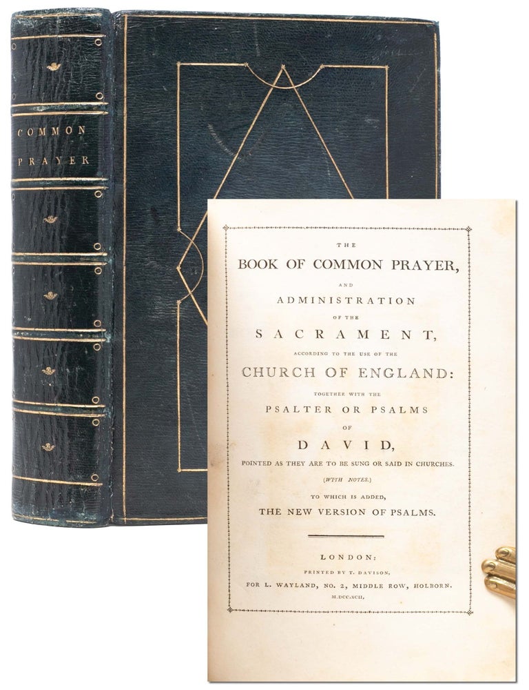 Item #6999) The Book of Common Prayer, and Administration of the Sacrament, According to the use...