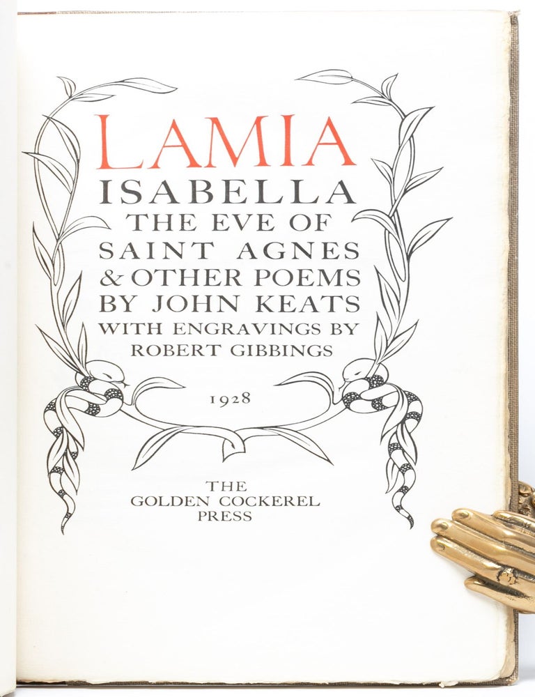 Lamia, Isabella, the Eve of Saint Agnes & Other Poems...with Engravings by Robert Gibbings