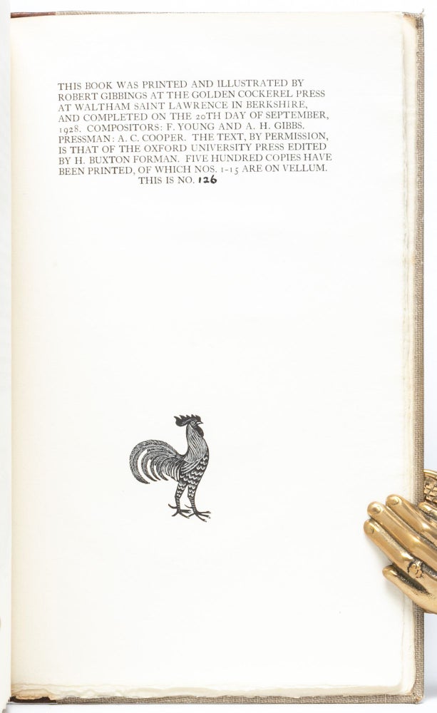Lamia, Isabella, the Eve of Saint Agnes & Other Poems...with Engravings by Robert Gibbings