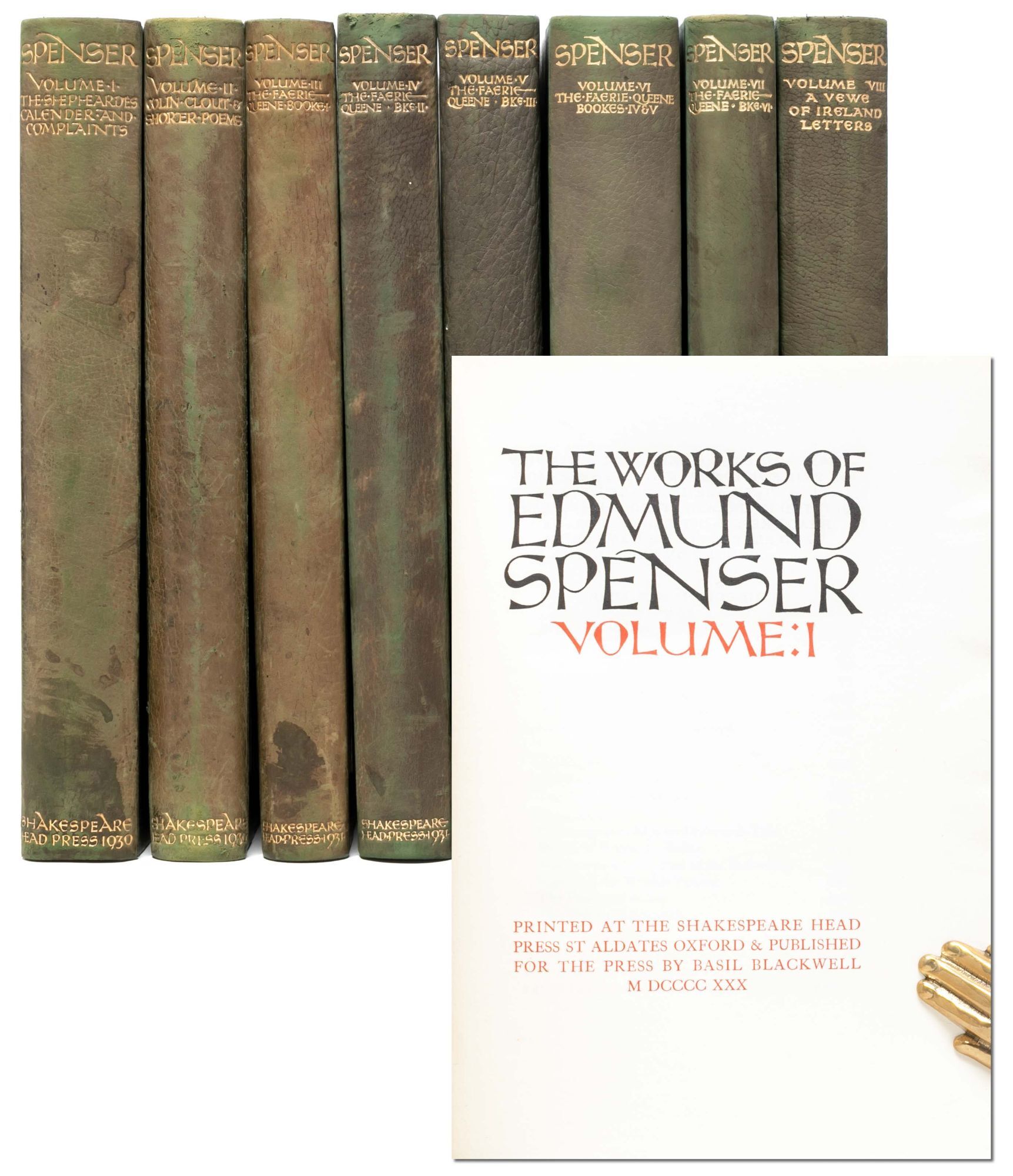 (Item #7046) The Works of Edmund Spenser (in 8 vols.). Edmund Spenser.