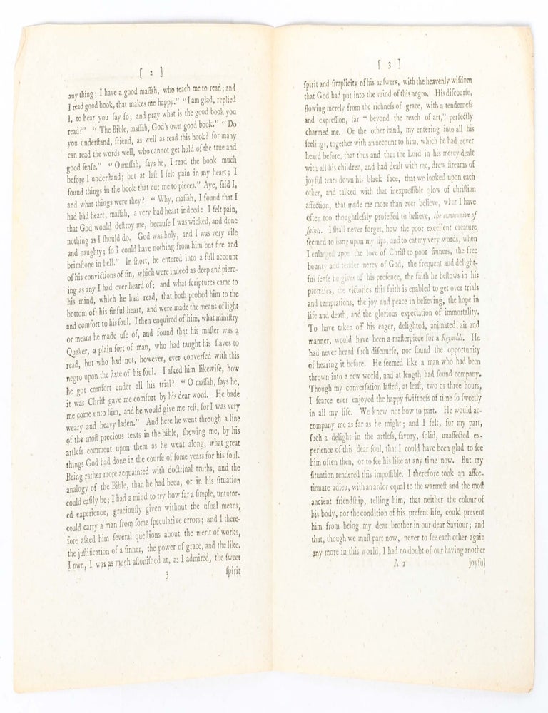 An Authentic Account of the Conversion and Experience of a Negro
