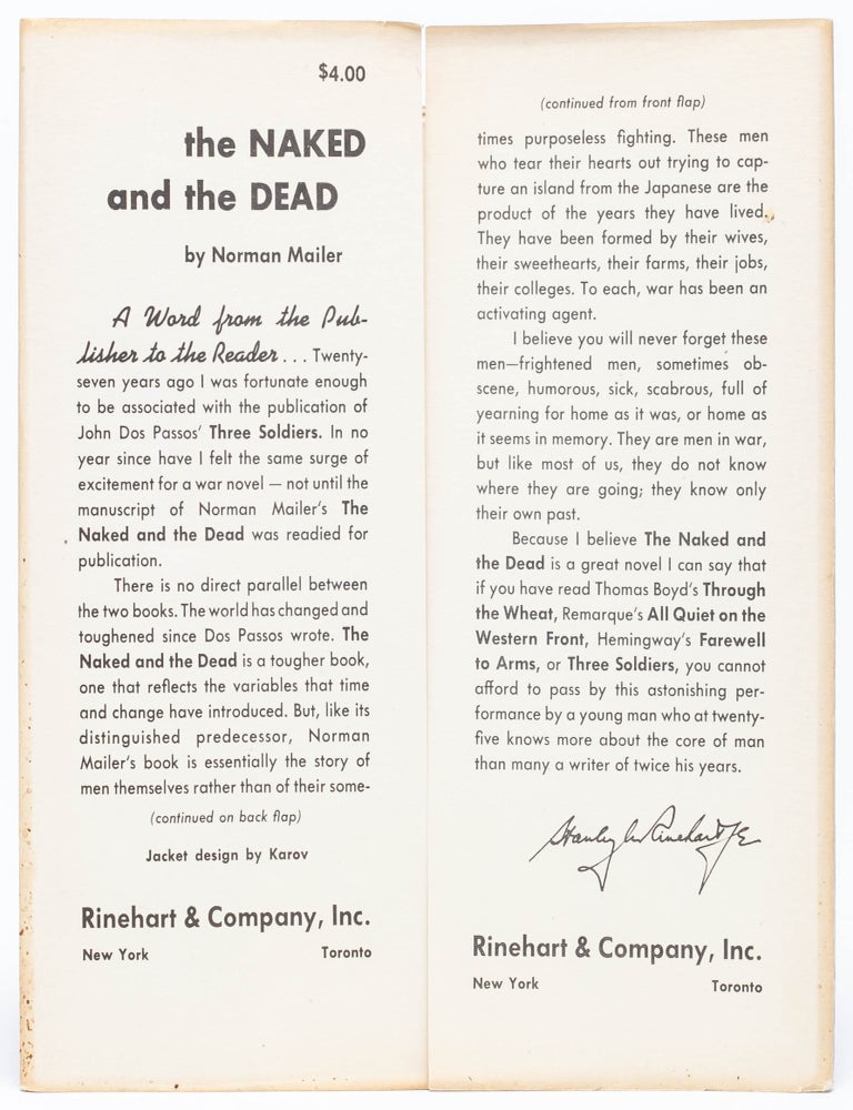 The Naked and the Dead (Signed first edition)