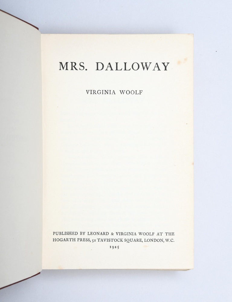 Mrs. Dalloway (Hugh Walpole's copy)