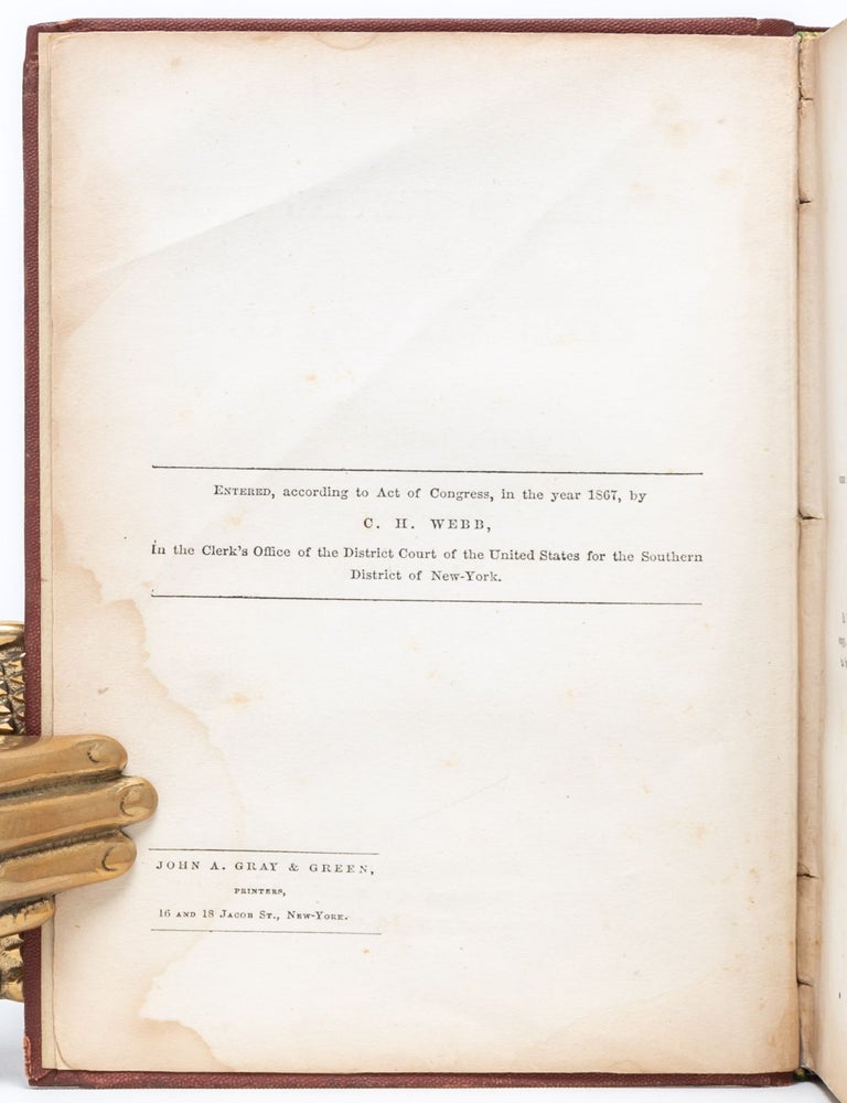 The Celebrated Jumping Frog of Calaveras County, And other Sketches (Presentation copy)