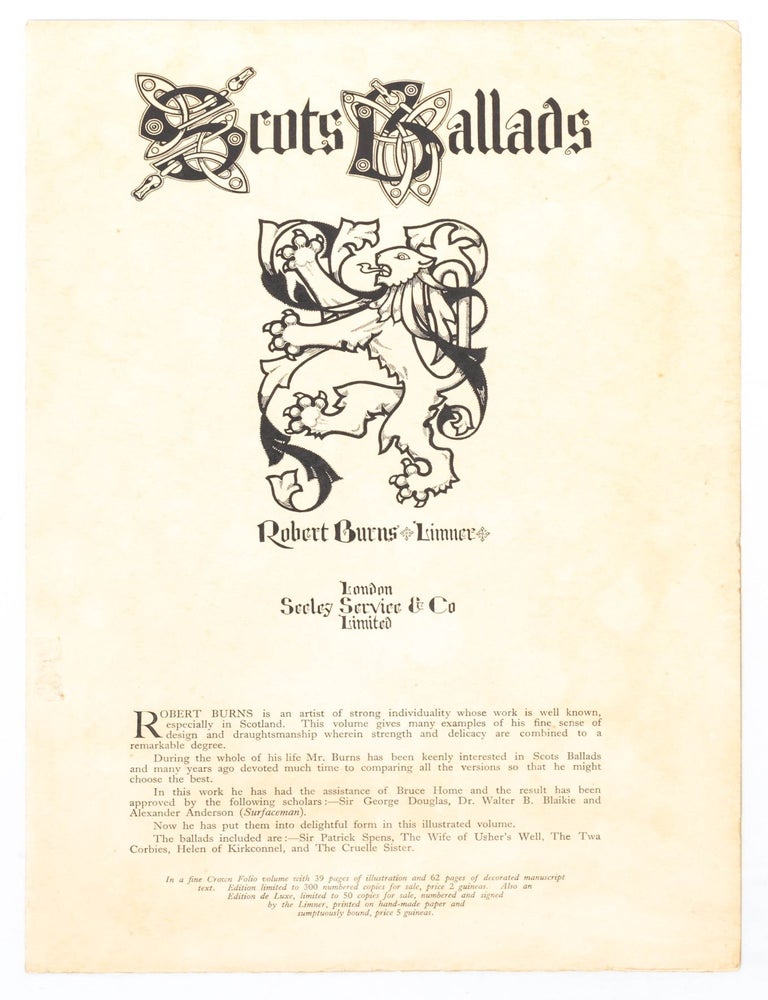 Scots Ballads (Signed limited edition)