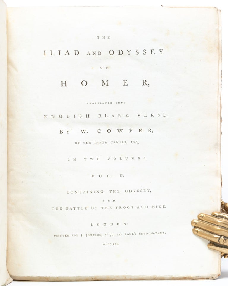 The Iliad and Odyssey of Homer translated into English Blank Verse