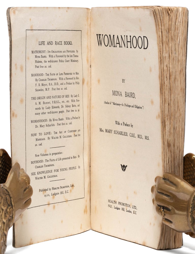 Womanhood...With a Preface by Mrs. Mary Scharlieb...