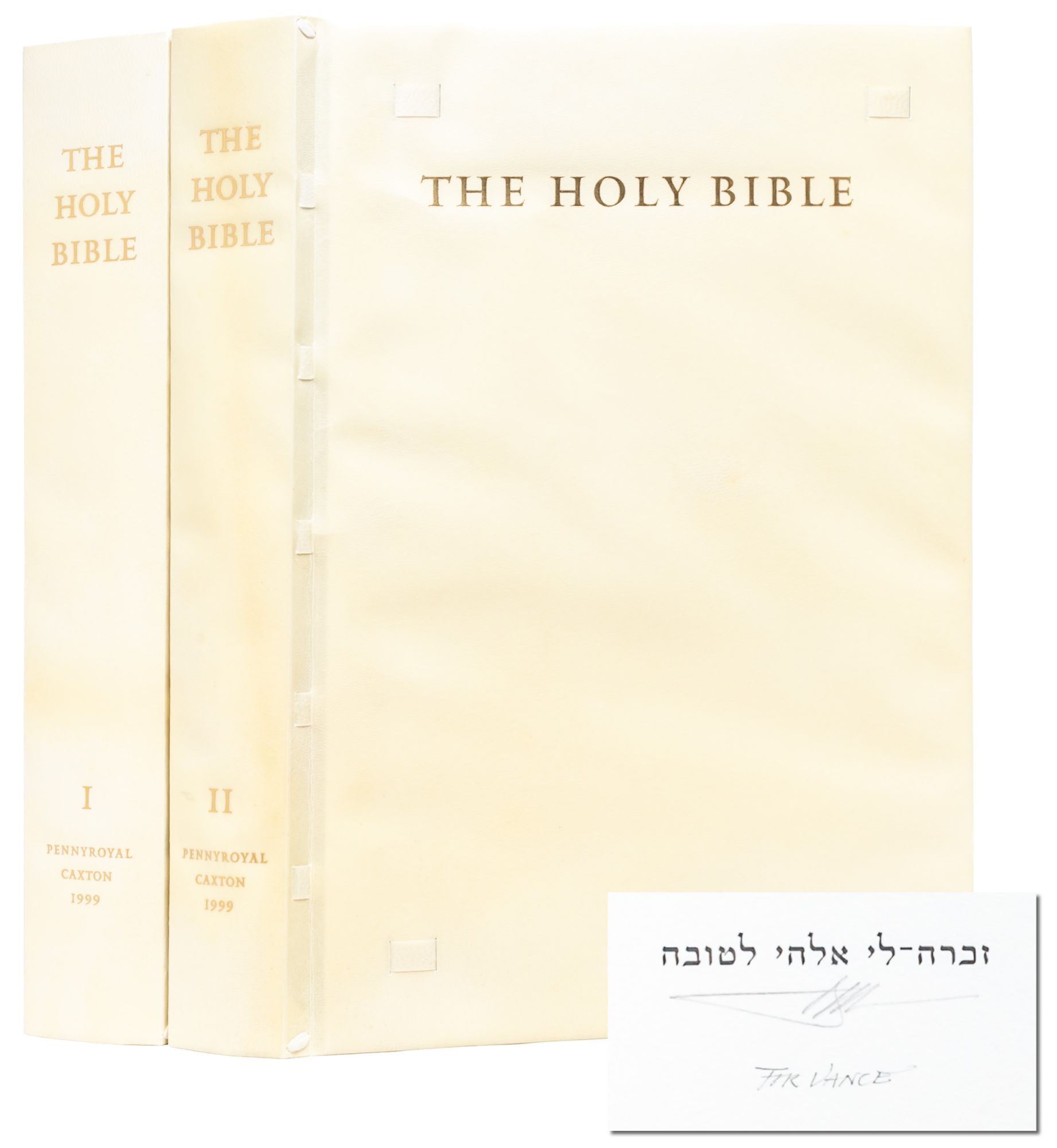 (Item #7324) The Holy Bible (Presentation copy). Bible in English, Barry Moser.