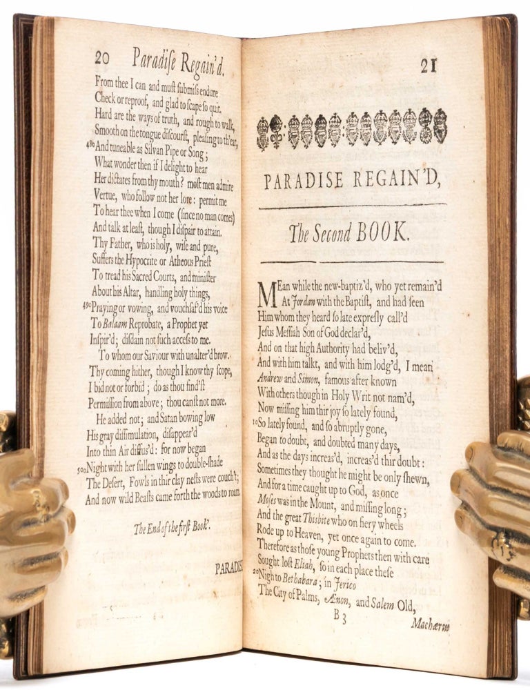 Paradise Regain'd. A Poem in IV Books. To which is added Samson Agonistes
