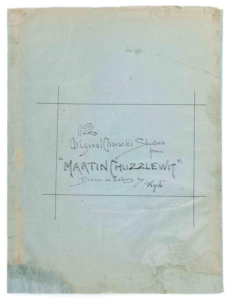 Item #7433) Twelve original character studies from Martin Chuzzlewit. Charles Dickens, Kyd,...