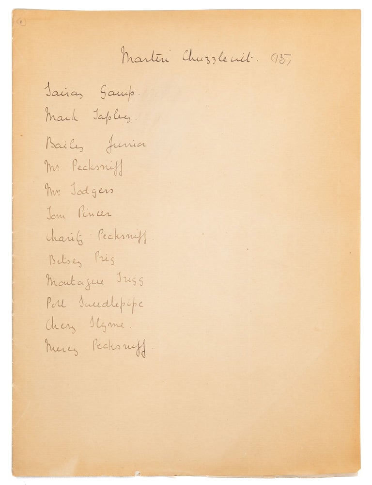Twelve original character studies from Martin Chuzzlewit