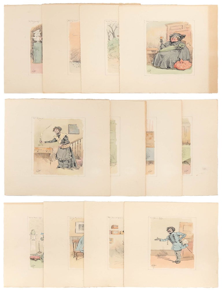 Twelve original character studies from Martin Chuzzlewit