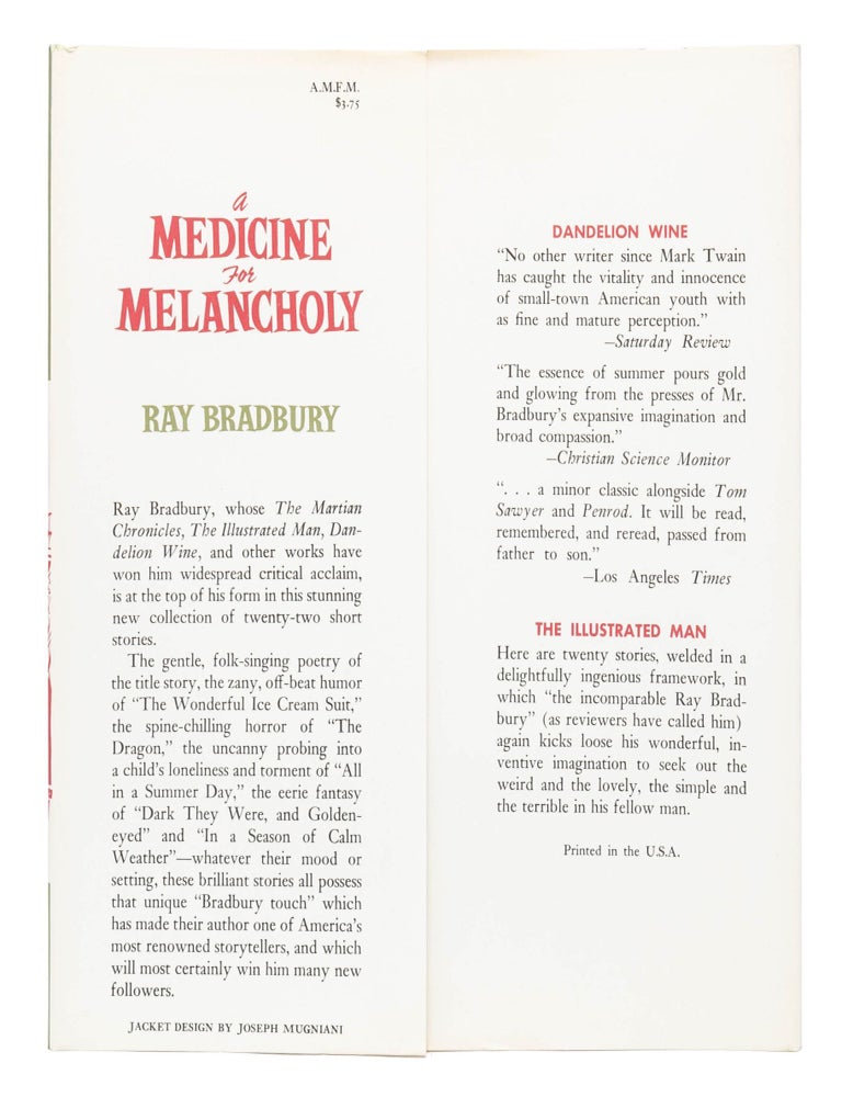 A Medicine for Melancholy (Signed first edition)