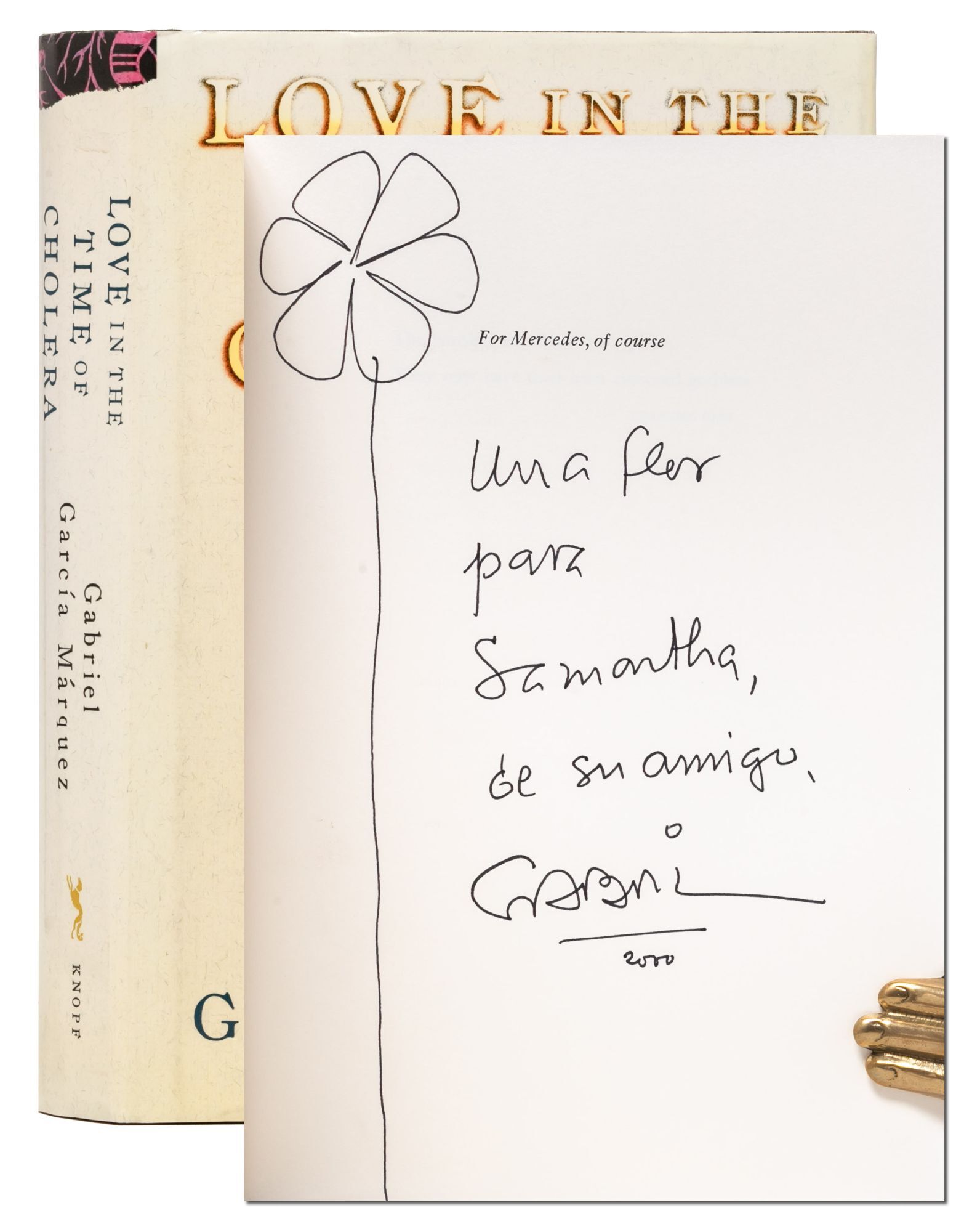 (Item #7645) Love in the Time of Cholera (Inscribed first edition). Gabriel García Márquez.