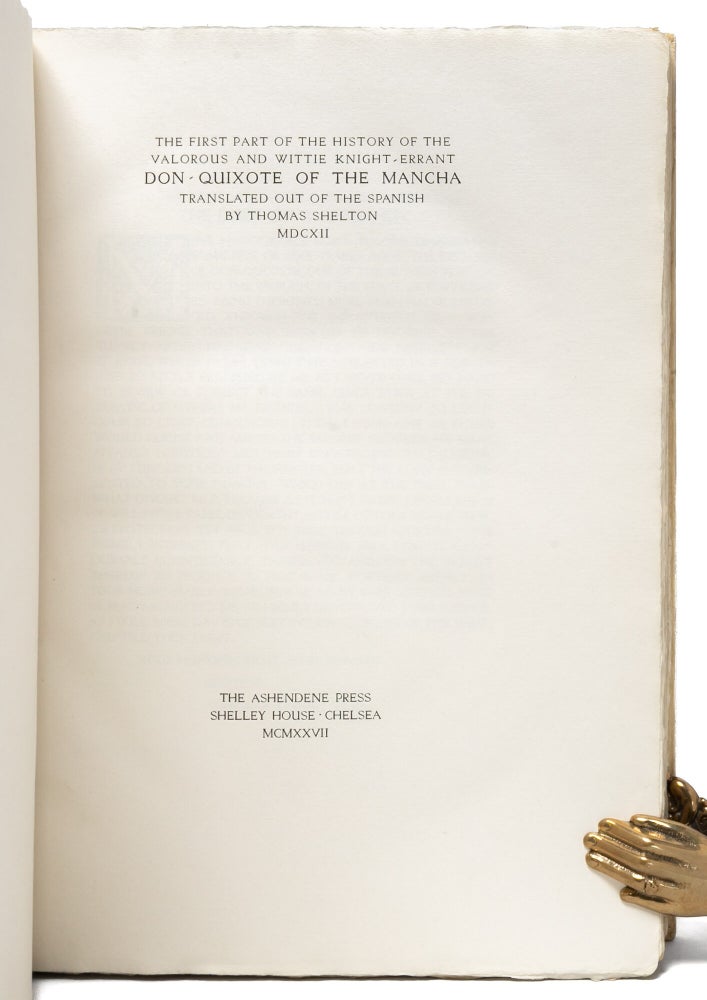 The First Part and the Second Part of the History of the Valorous and Wittie Knight-Errant Don-Quixote of the Mancha