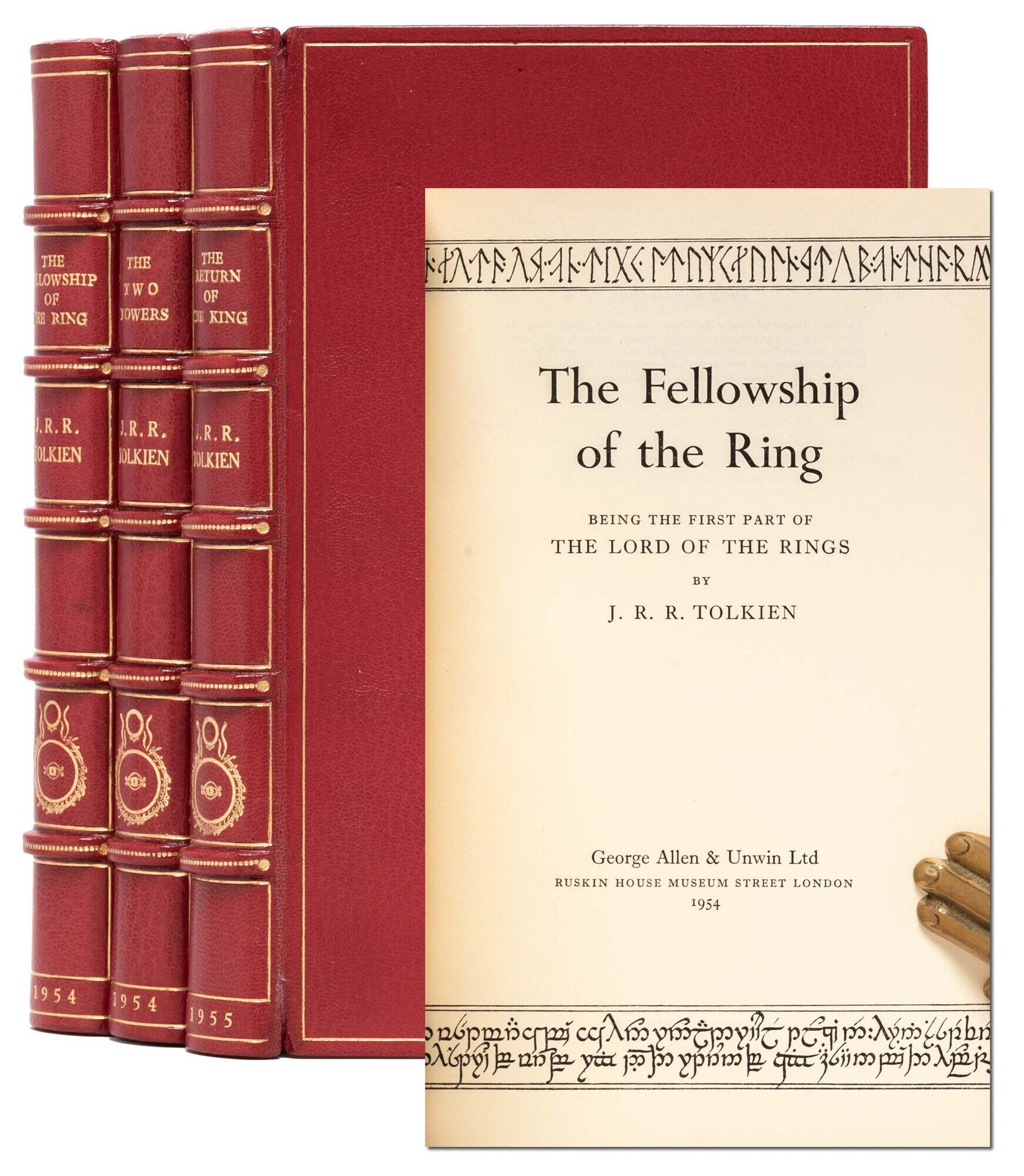 (Item #7707) [The Lord of the Rings Trilogy:] The Fellowship of the Ring, The Two Towers, [and] The Return of the King. J. R. R. Tolkien.