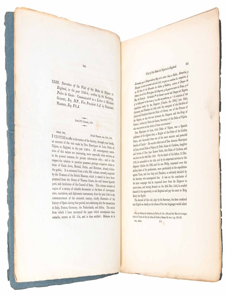 Narrative of the Visit of the Duke de Najira, Knight of the Golden Fleece...to Pay his Court to Henry VIII, in 1543-4