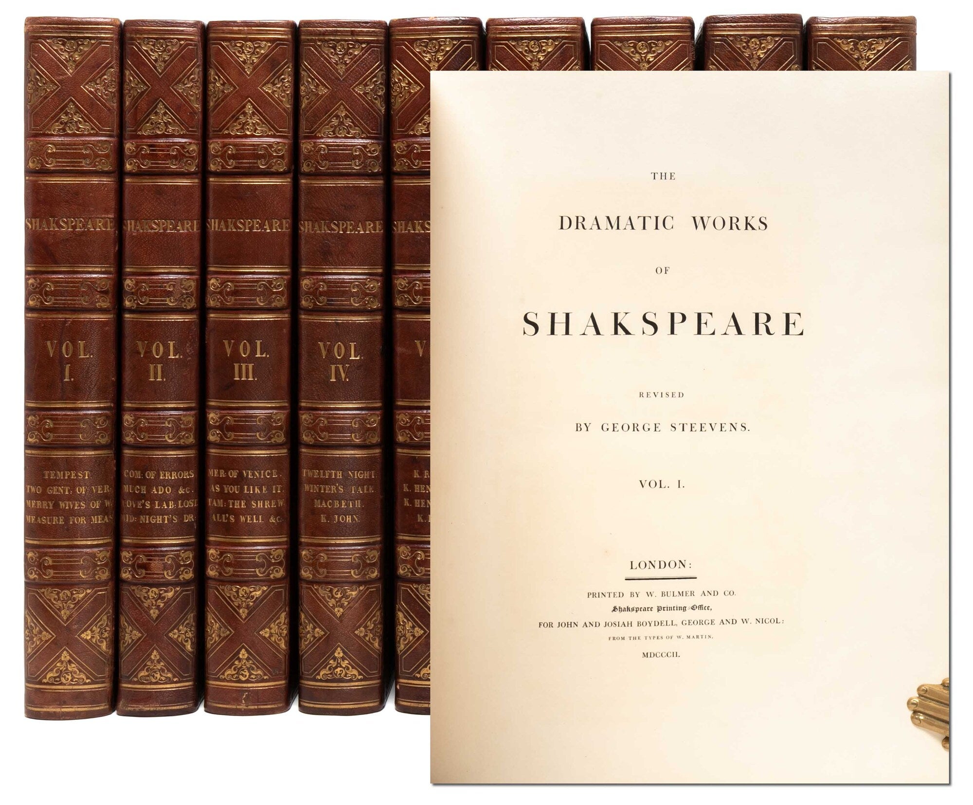 The Dramatic Works of Shakspeare. Revised by George Steevens in 9