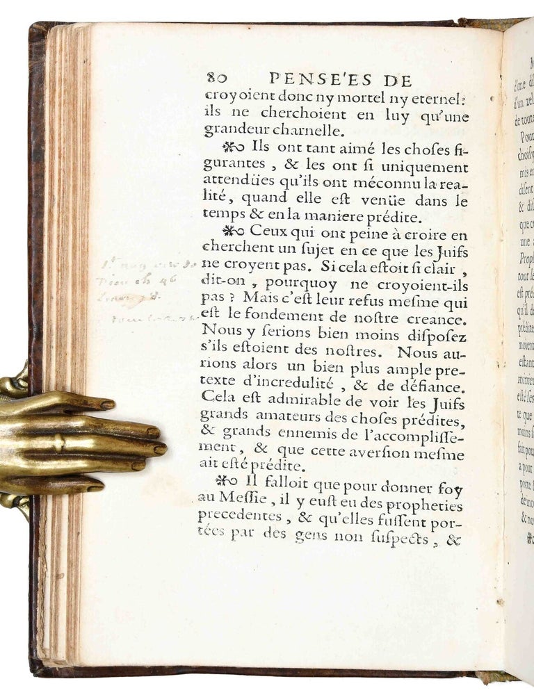 Pens&eacute;es sur la religion et sur quelques autres sujets, Qui ont est&eacute; trouv&eacute;es apr&eacute;s sa mort parmy ses papiers