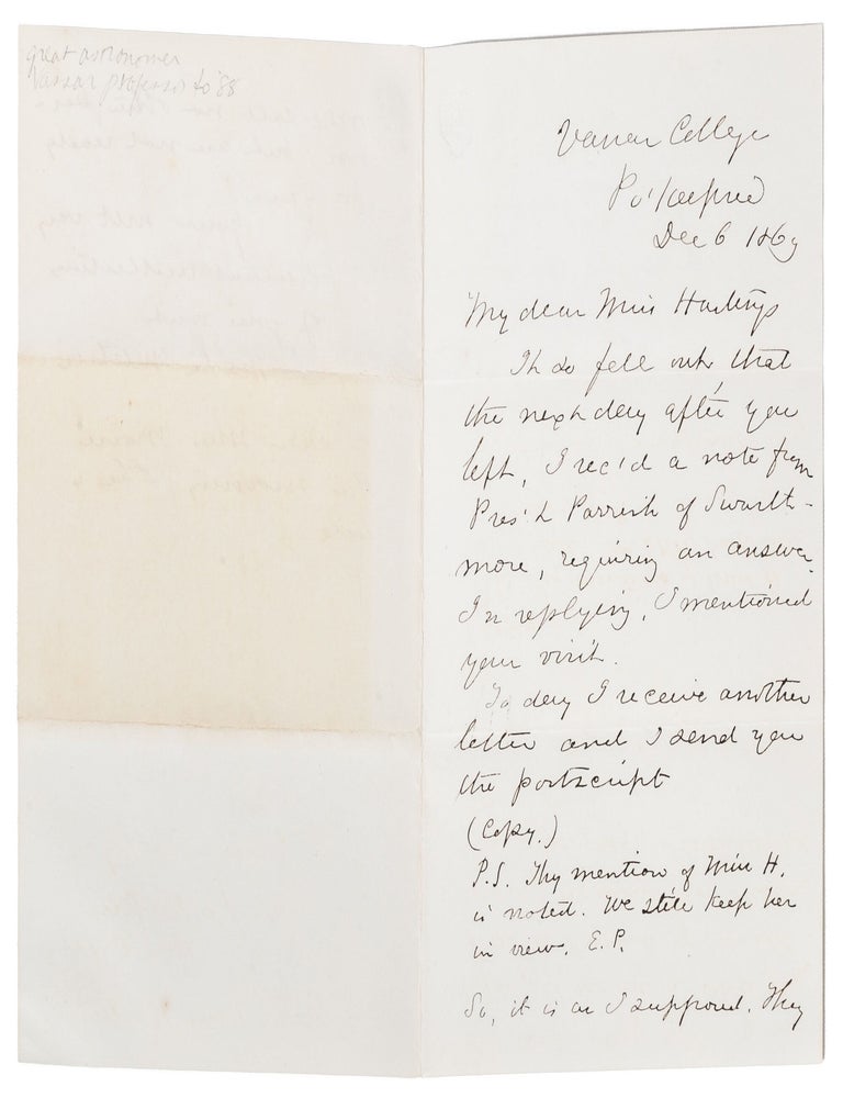 Correspondence between astronomer Maria Mitchell and science educator Mary A. Hastings