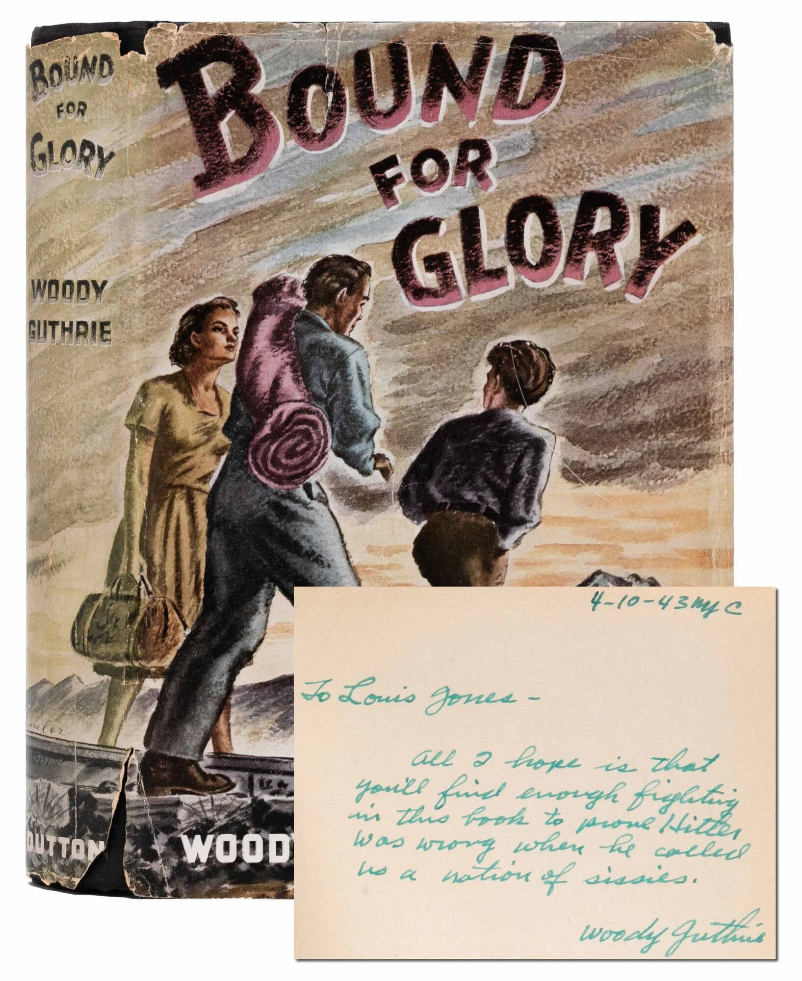 (Item #8048) Bound for Glory (Inscribed first edition). Woody Guthrie.
