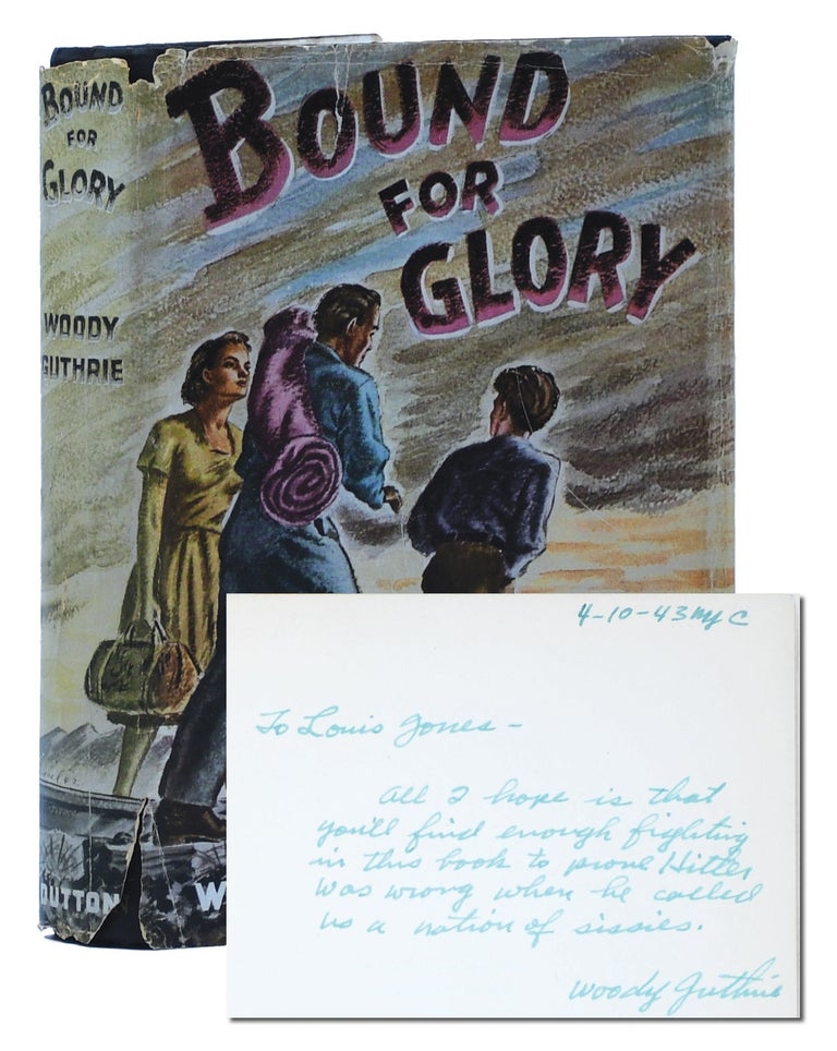 Item #8048) Bound for Glory (Inscribed first edition). Woody Guthrie