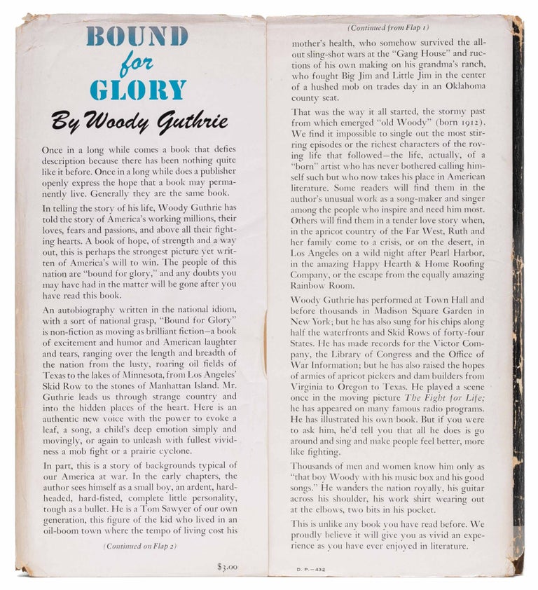 Bound for Glory (Inscribed first edition)