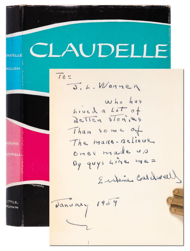 Item #8080) Claudelle Inglish (Inscribed to Jack Warner). Erskine Caldwell