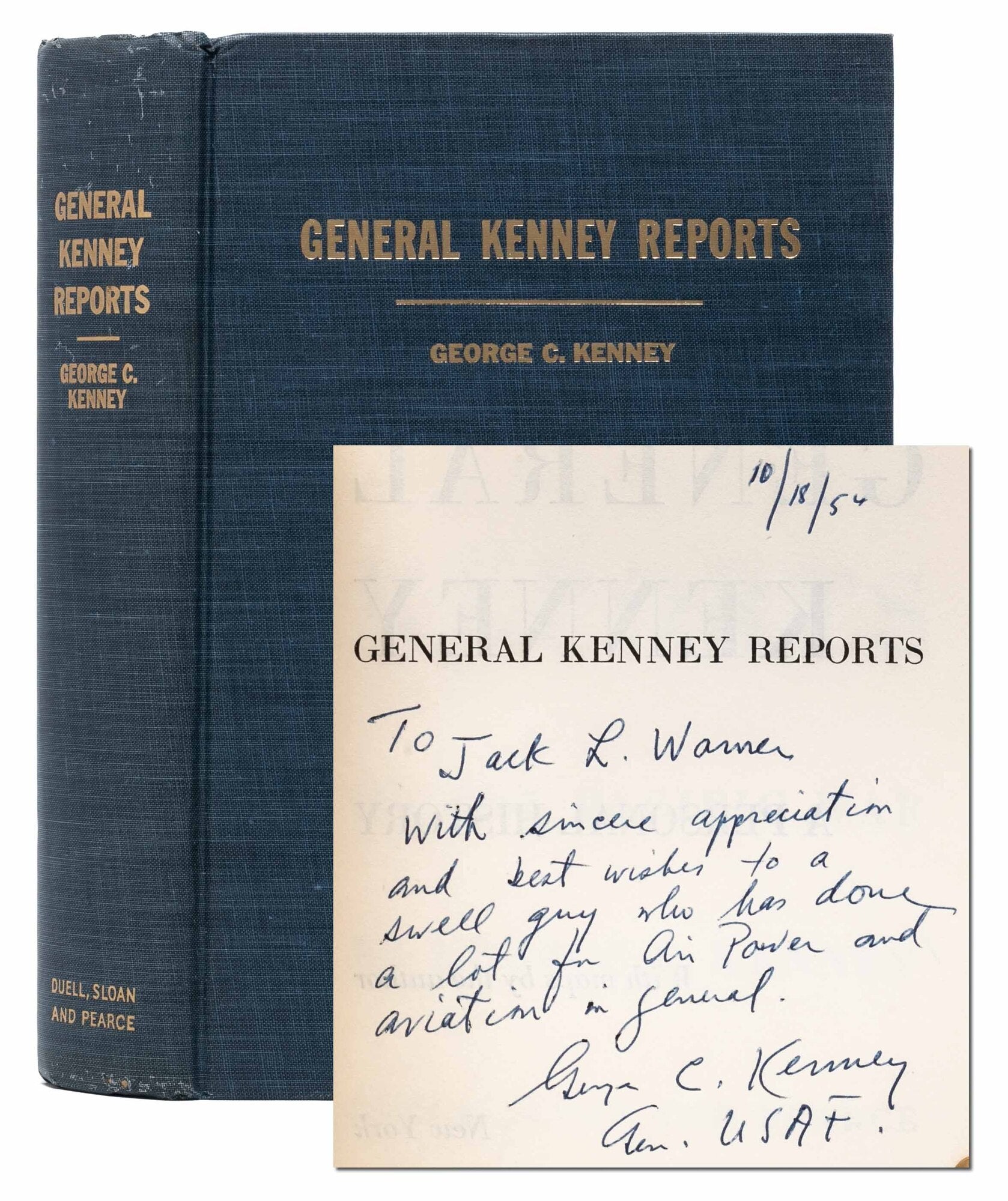 (Item #8082) General Kenney Reports (Inscribed to Jack Warner). George C. Kenney.