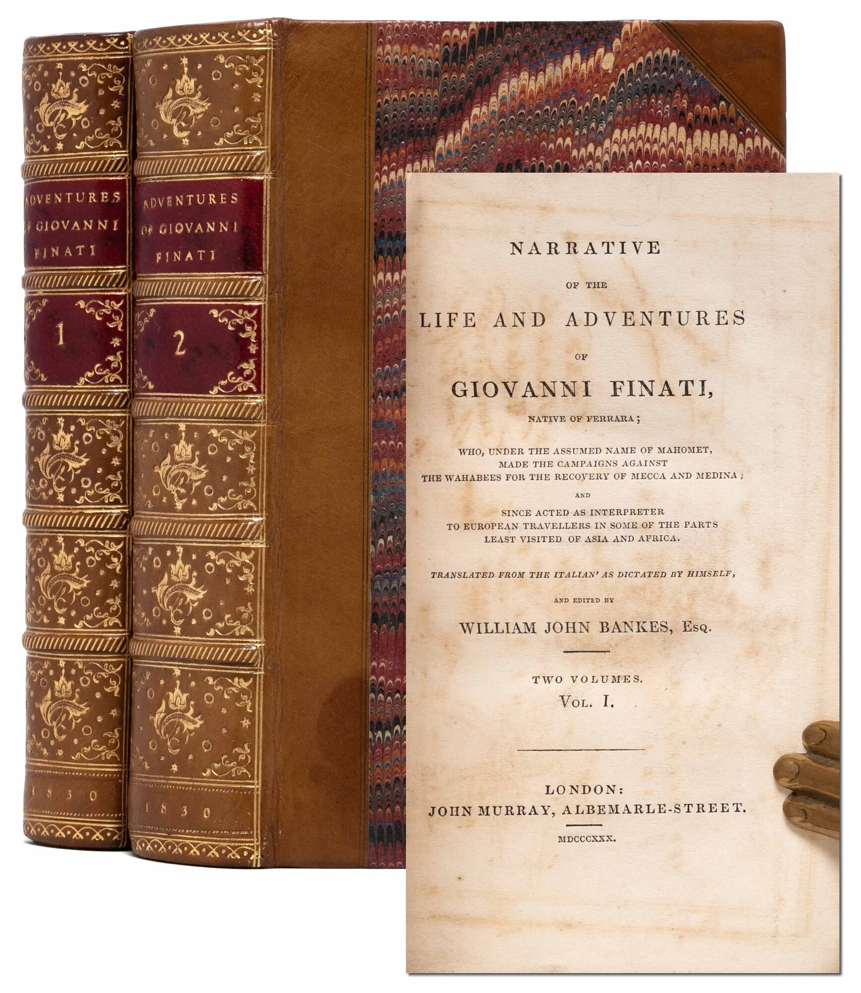 (Item #8098) Narrative of the Life and Adventures of Giovanni Finati. Giovanni Finati.