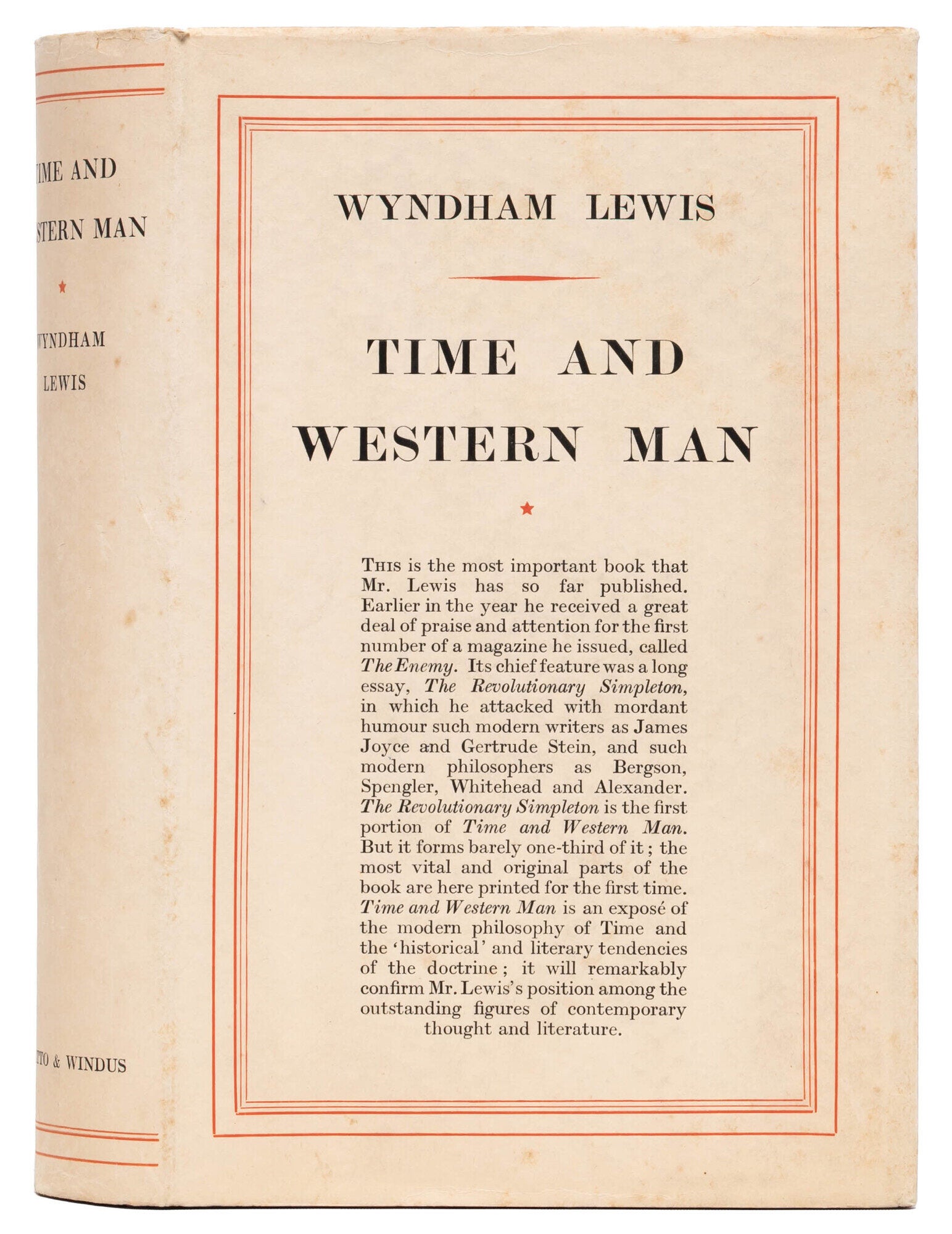 Time and Western Man | Wyndham Lewis | First edition