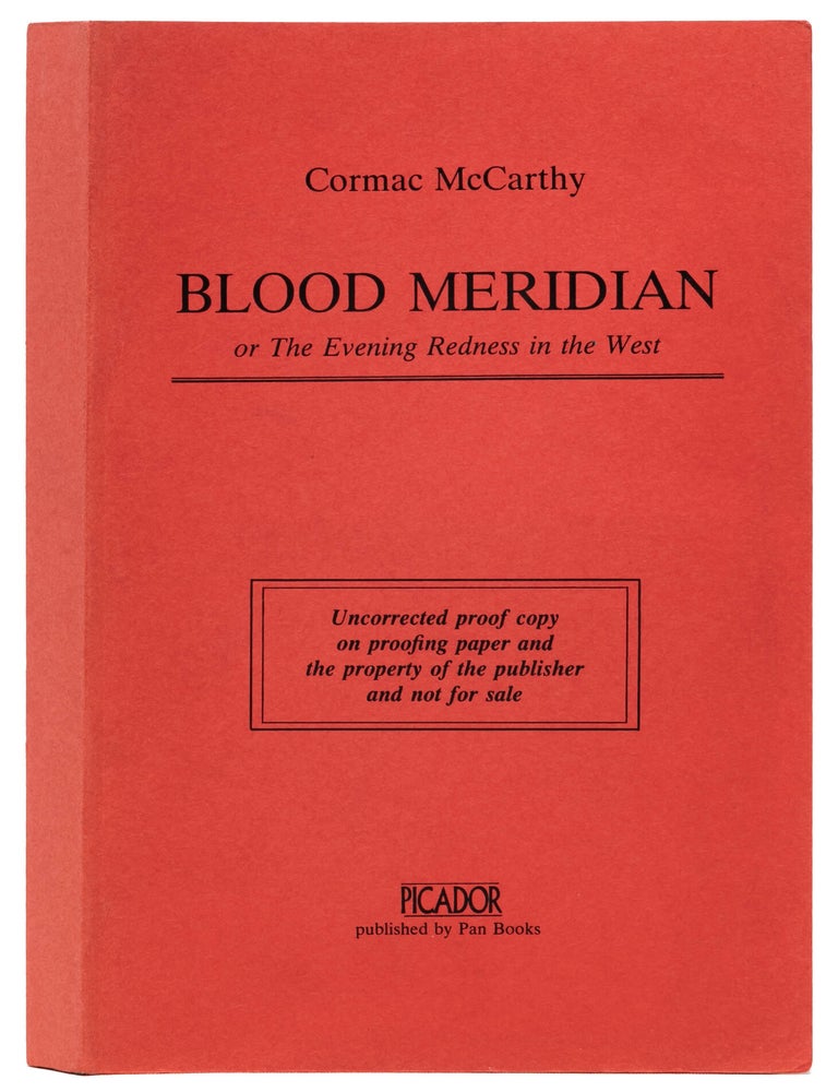 Blood Meridian (Uncorrected UK proof