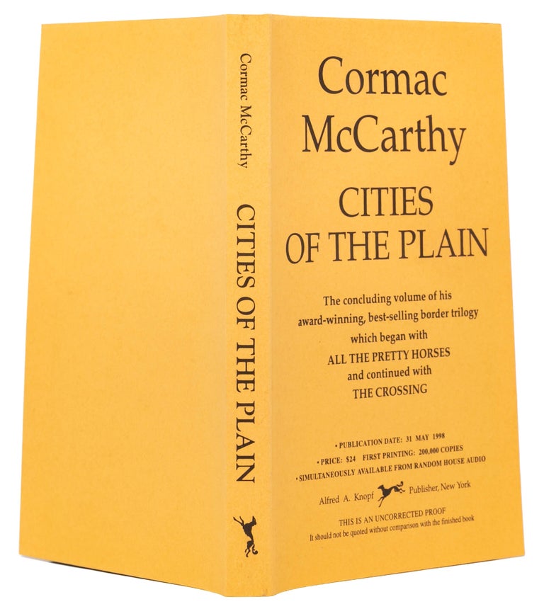 Cities of the Plain (Uncorrected proof)