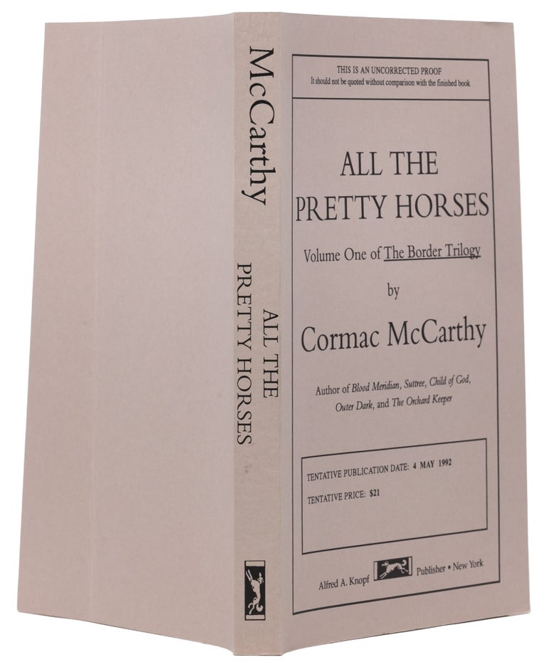All the Pretty Horses (Uncorrected proof)