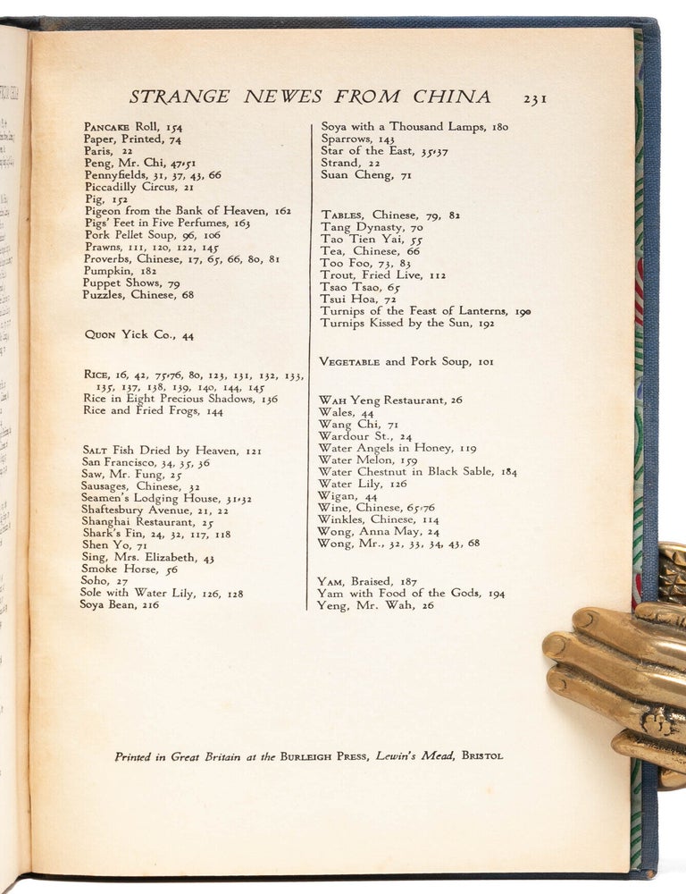 Strange Newes From China: A First Chinese Cookery Book. With 101 Rare and Choice Chinese Recipes.