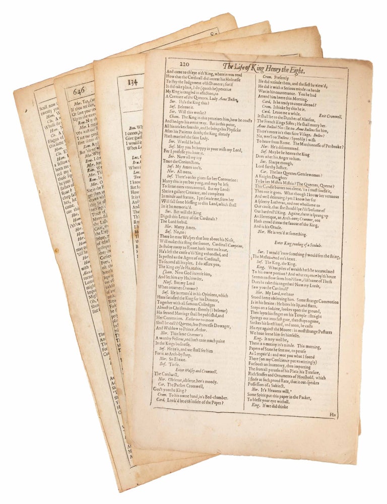 A leaf from each of the Four Folios
