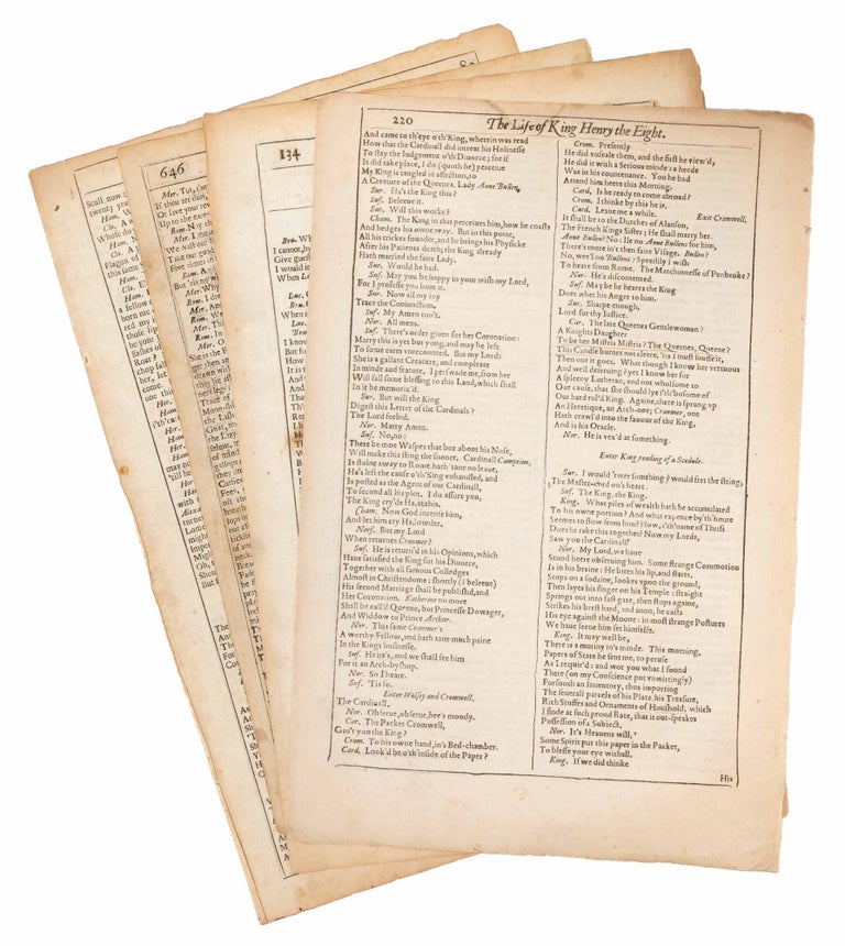 A leaf from each of the Four Folios