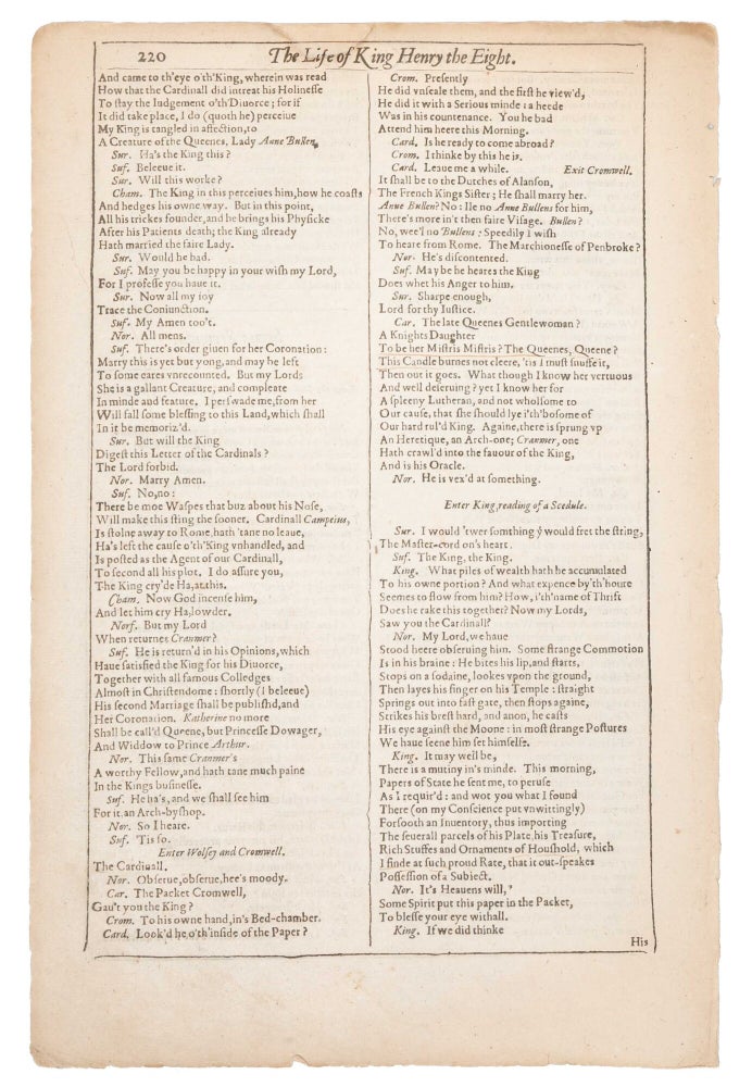 A leaf from each of the Four Folios
