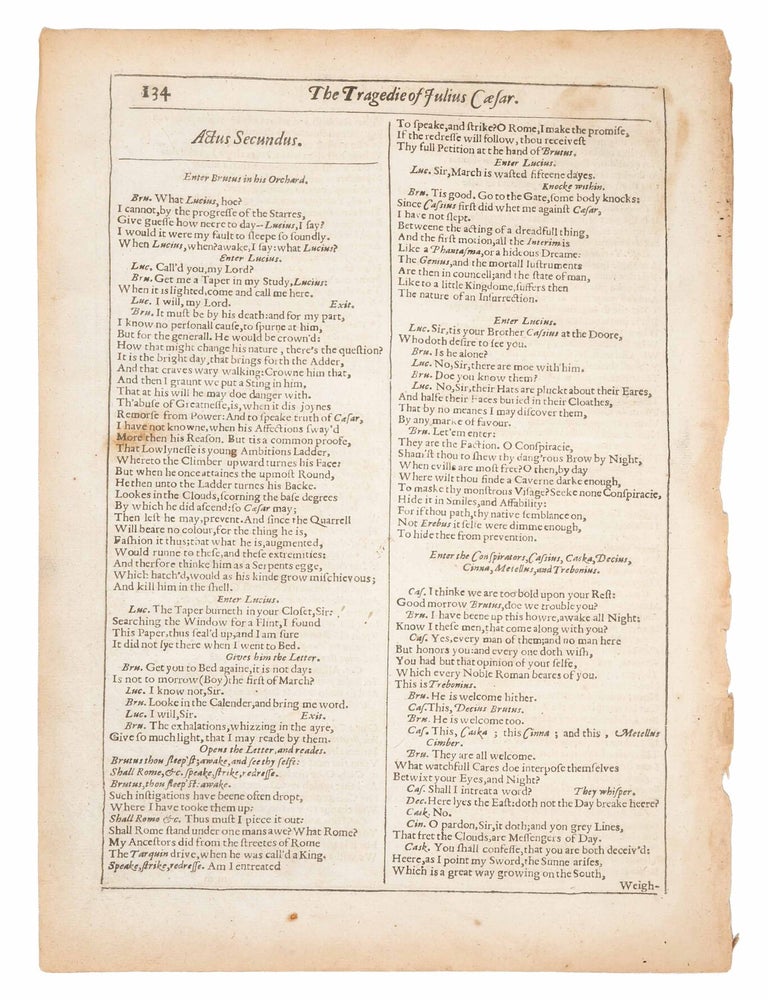 A leaf from each of the Four Folios