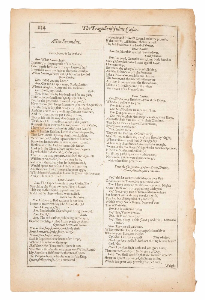 A leaf from each of the Four Folios