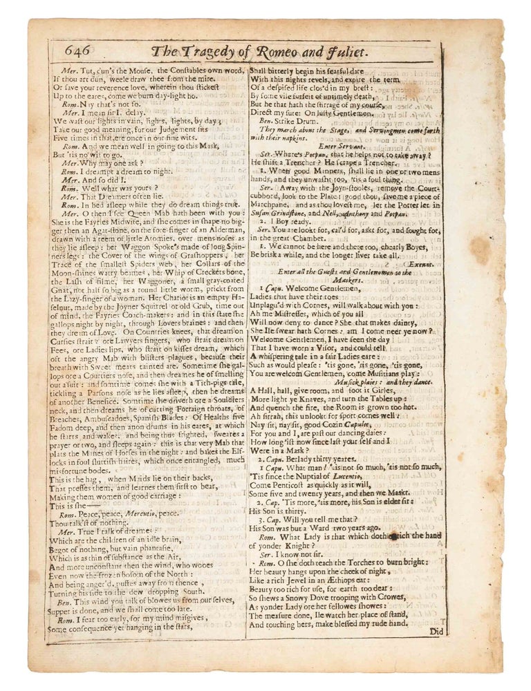 A leaf from each of the Four Folios