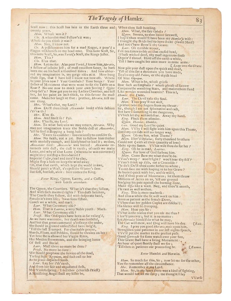 A leaf from each of the Four Folios