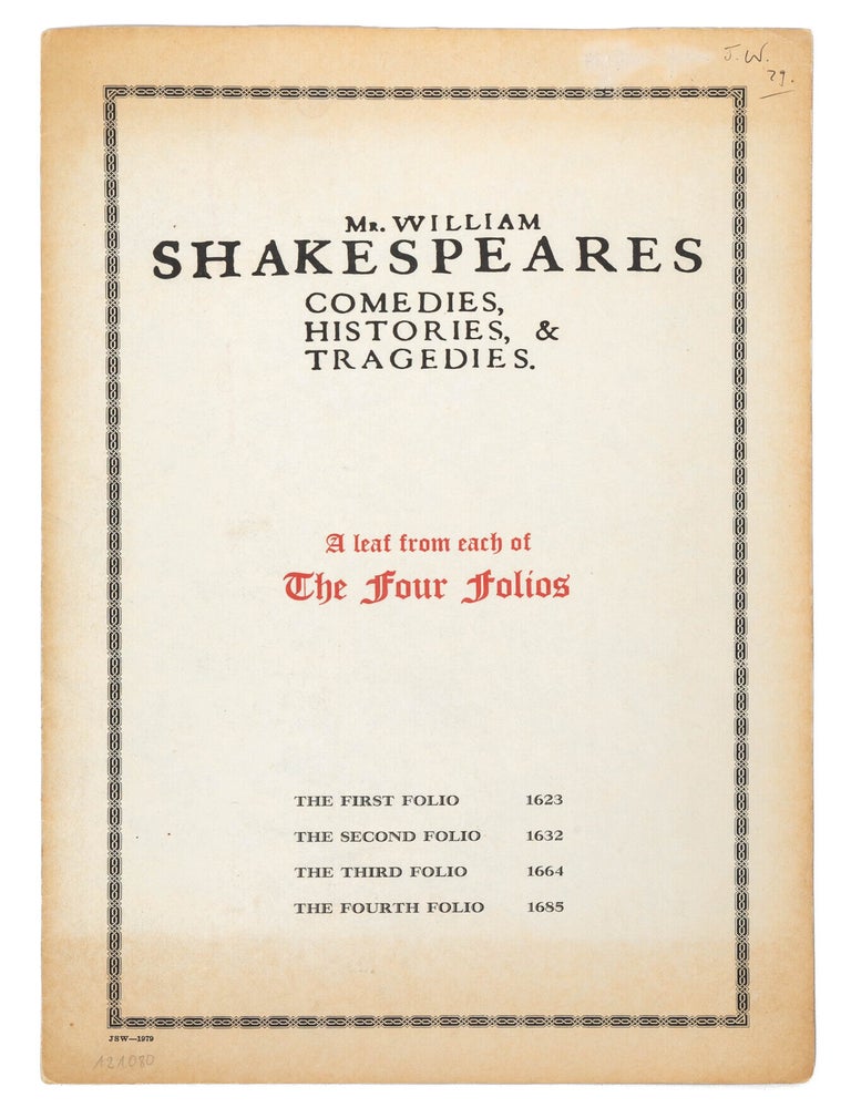 A leaf from each of the Four Folios