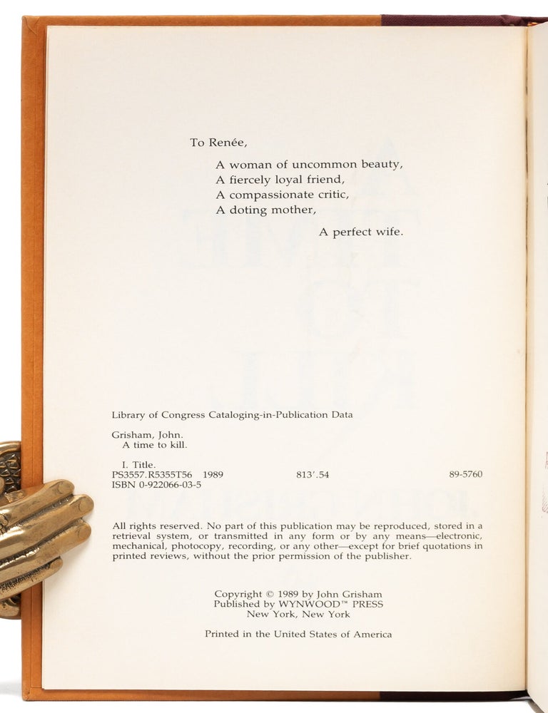 A Time to Kill (Signed first edition)