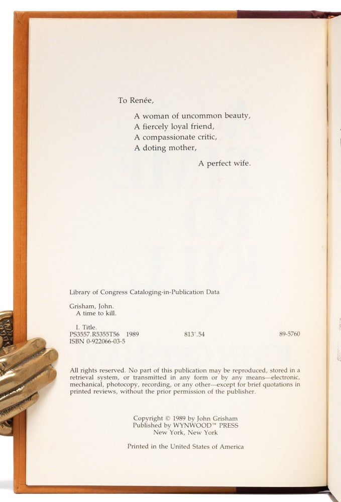 A Time to Kill (Signed first edition)
